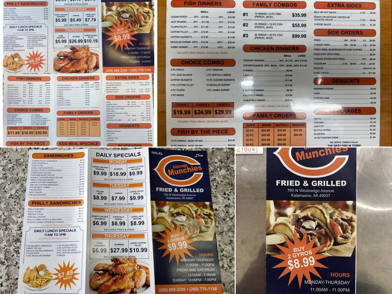 Chicago Munchies Fried & Grilled Menu
