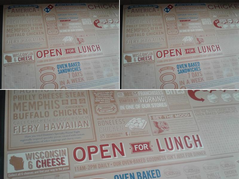 Domino's Pizza Menu