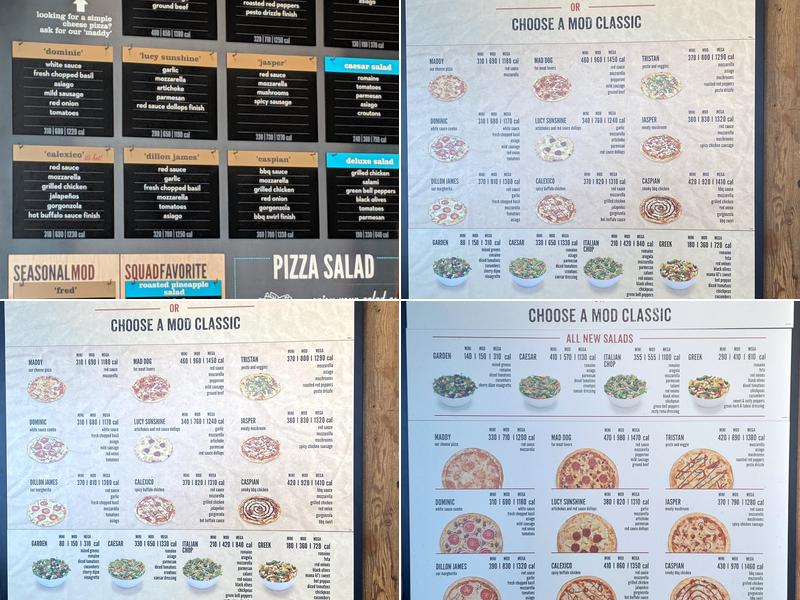 MOD Pizza Menu