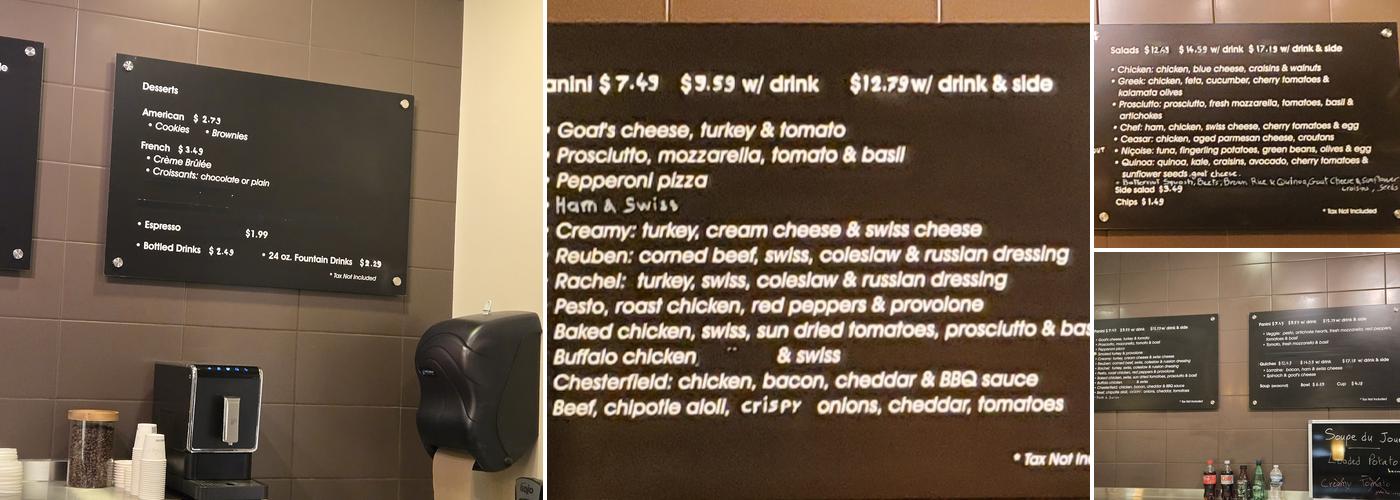 Maison Darras Menu