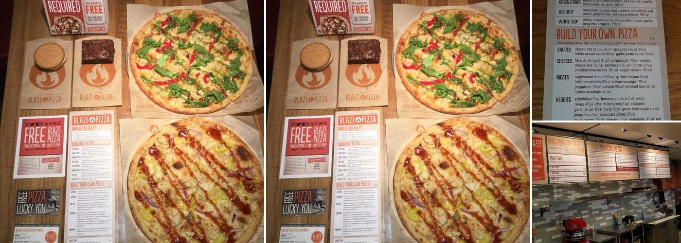 Blaze Pizza Menu