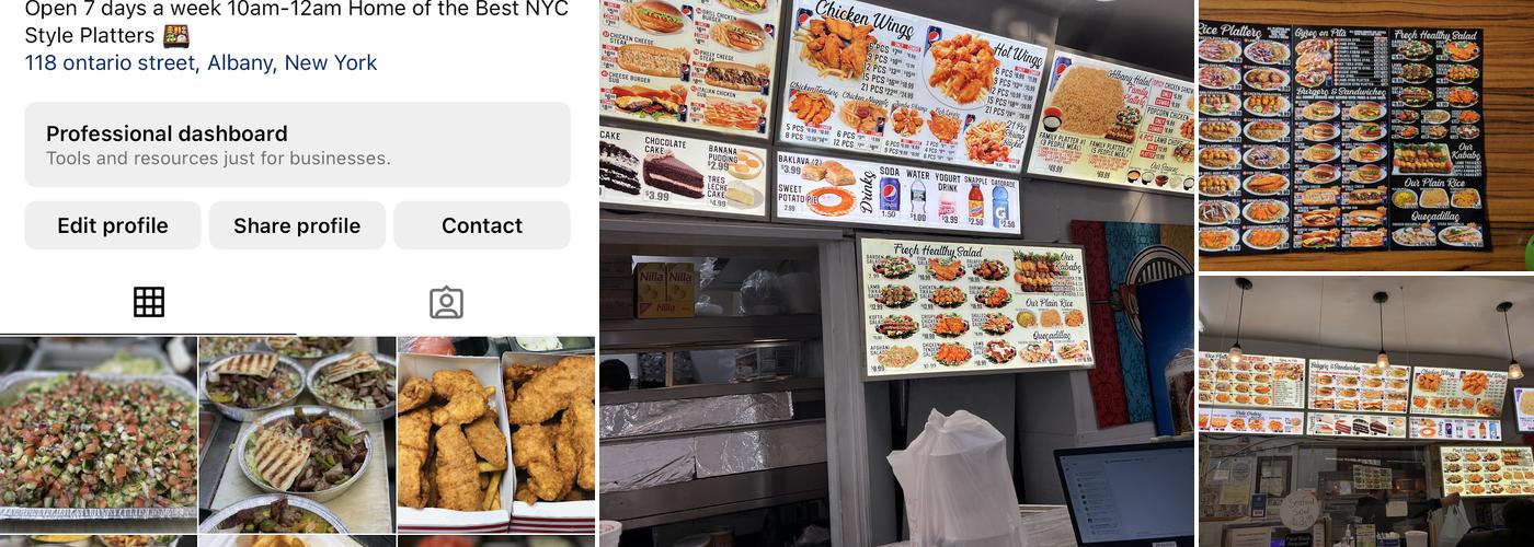 Albany halal grill Menu