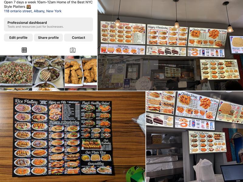 Albany halal grill Menu