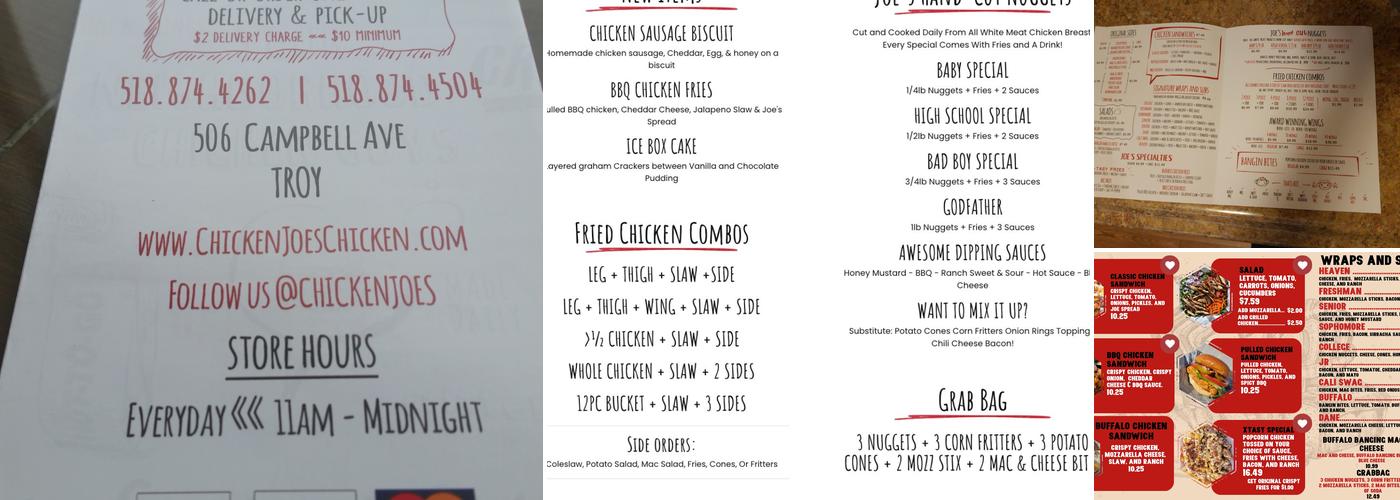 Chicken Joe's Menu