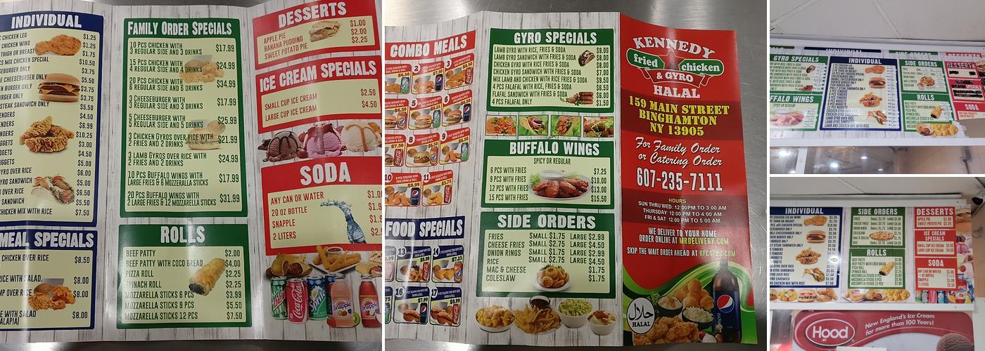 Kennedy Fried Chicken & Gyro Menu