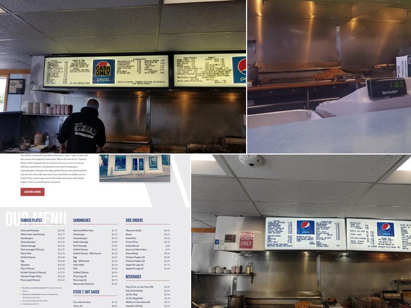 Steve T. Hots & Potatoes Menu