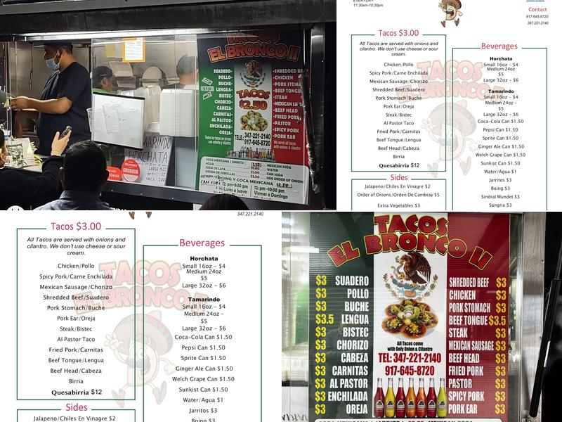 Tacos El Bronco 2 Menu