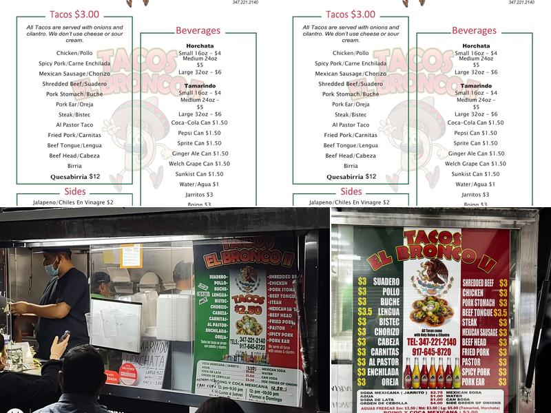 Tacos El Bronco 2 Menu