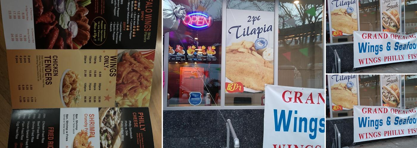 Wings & Seafood Menu