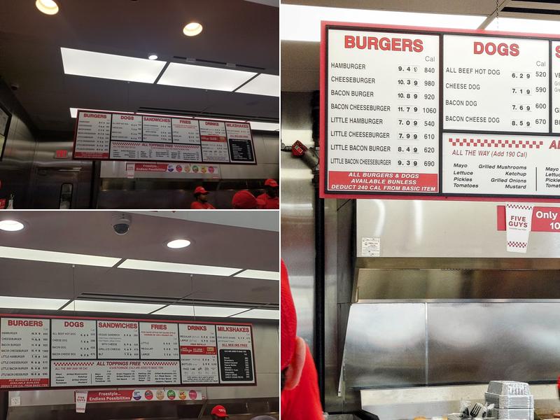 Five Guys Menu