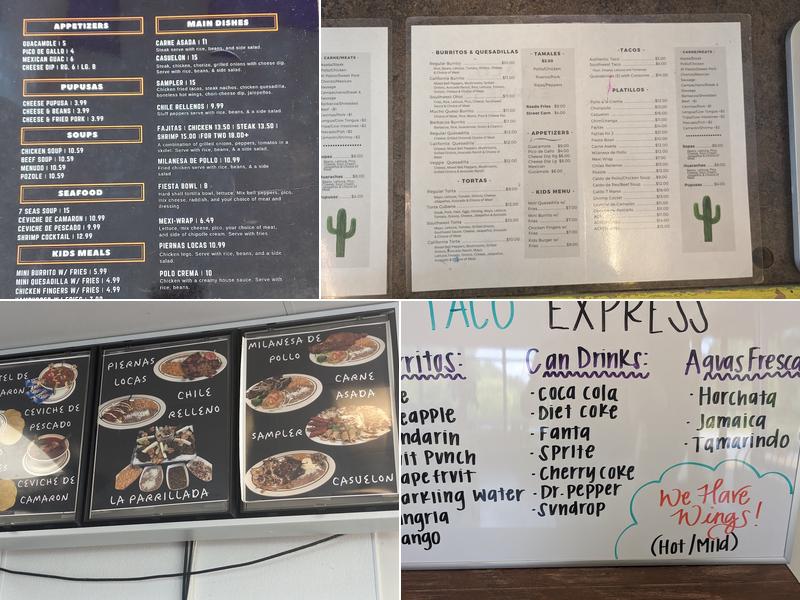 Taco Express Menu