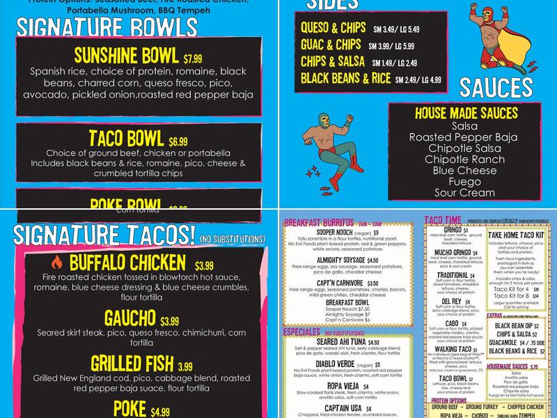 AVL Taco Truck Menu
