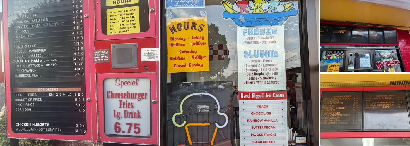 Circus Hall of Cream Menu