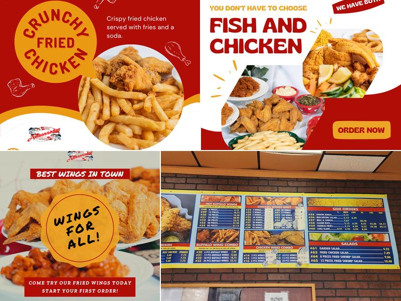 Ambassador Fish and Chicken Menu