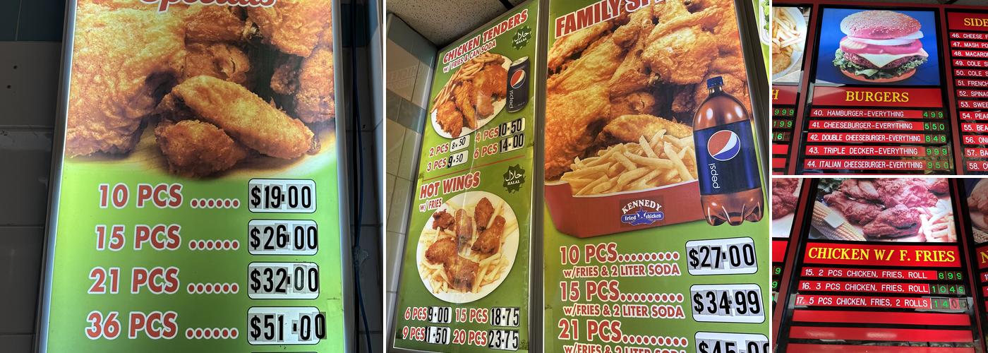 Kennedy Fried Chicken Menu