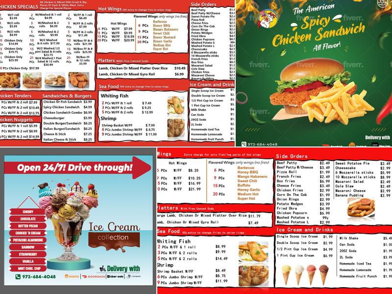 American Fried Chicken Menu