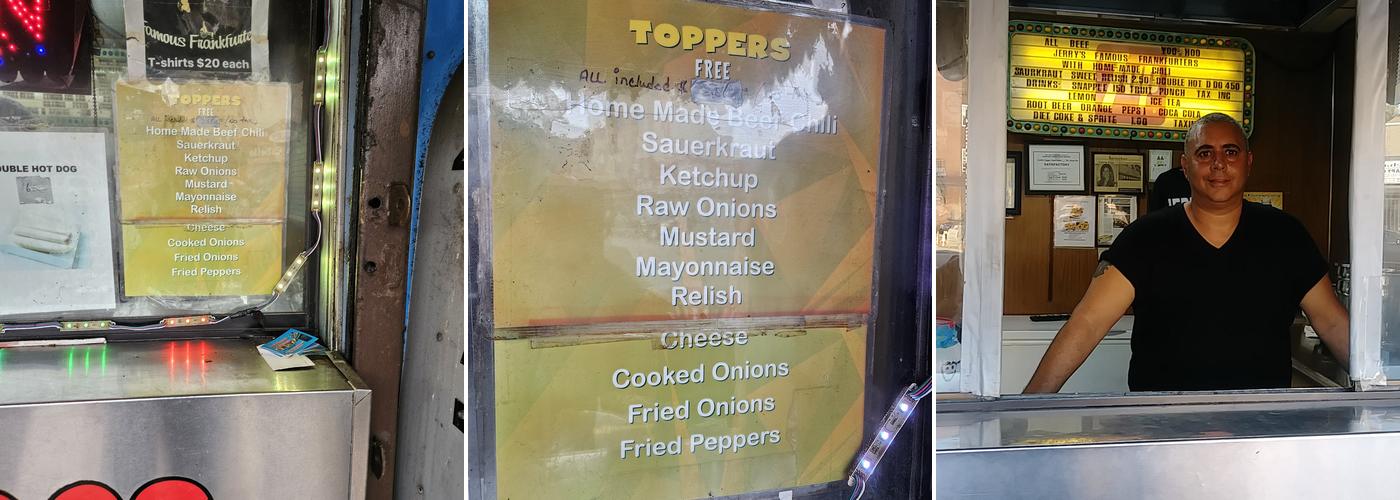 Jerry's Famous Frankfurters Menu