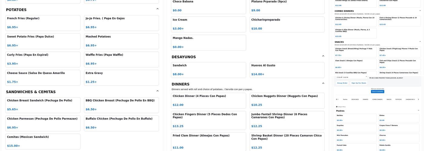 Chicken Holiday & Grill Menu