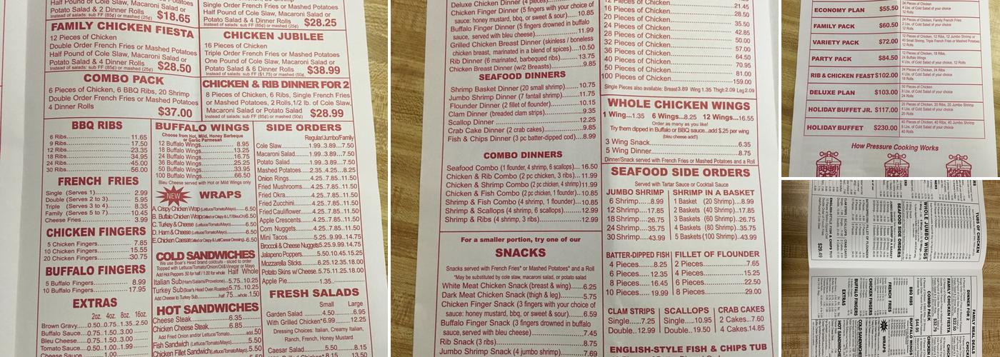 Chicken Holiday Menu