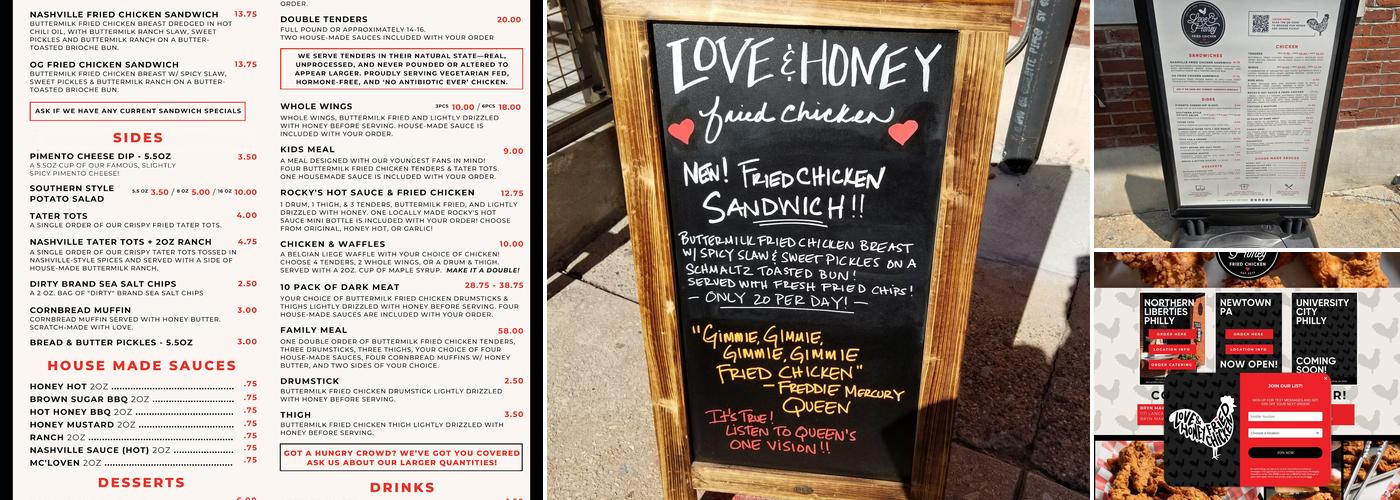Love & Honey Fried Chicken Menu