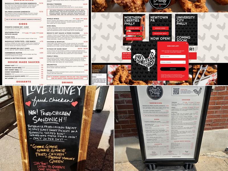Love & Honey Fried Chicken Menu