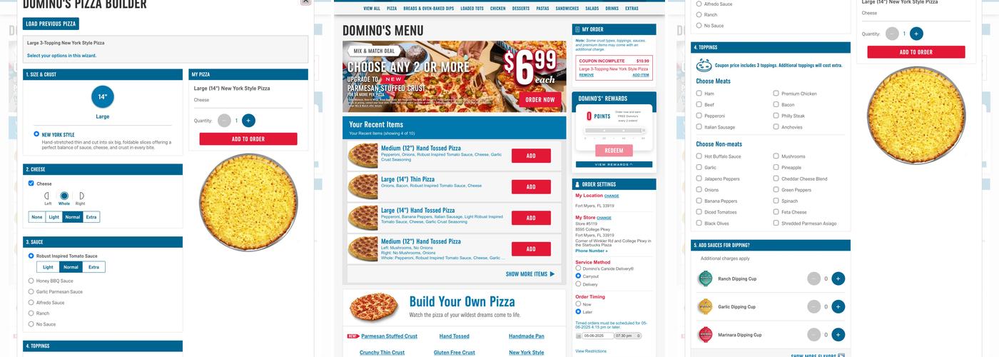 Domino's Pizza Menu