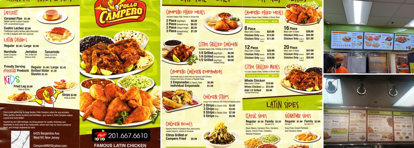 Pollo Campero Menu