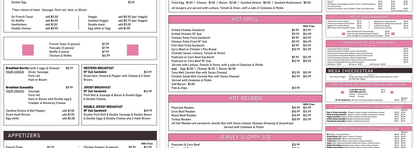 Cafe 57 Menu