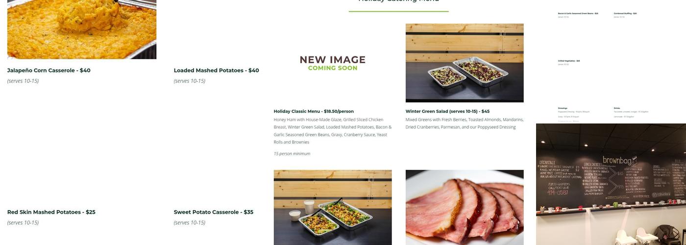 Brown Bag Downtown Menu