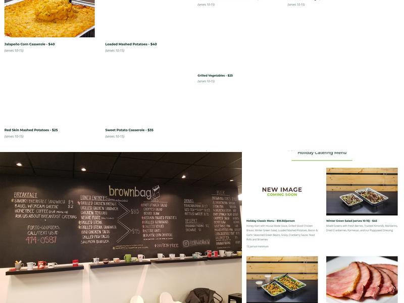 Brown Bag Downtown Menu