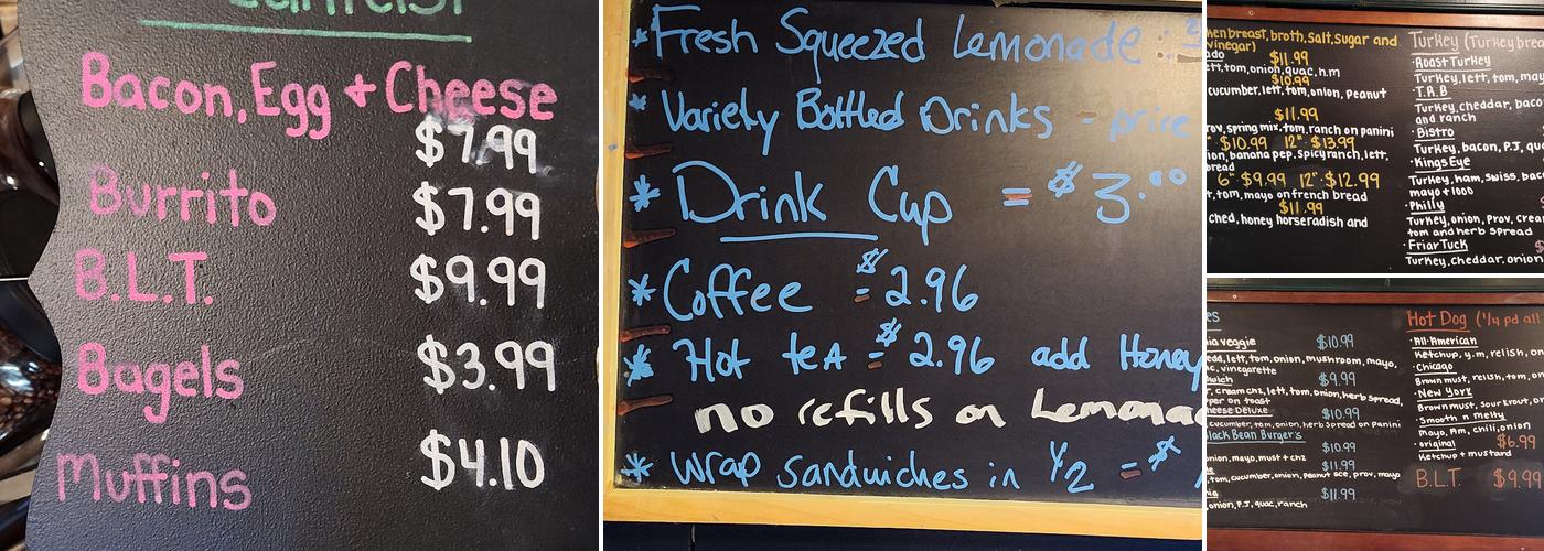 Gardner's Market Menu