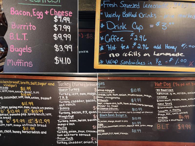 Gardner's Market Menu