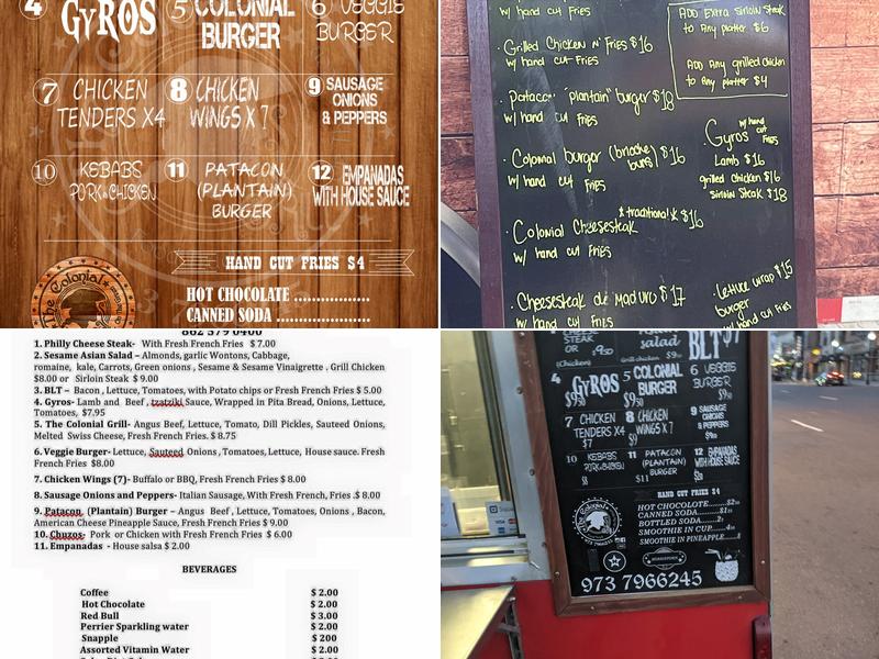 The Colonial Grill On The Green Menu