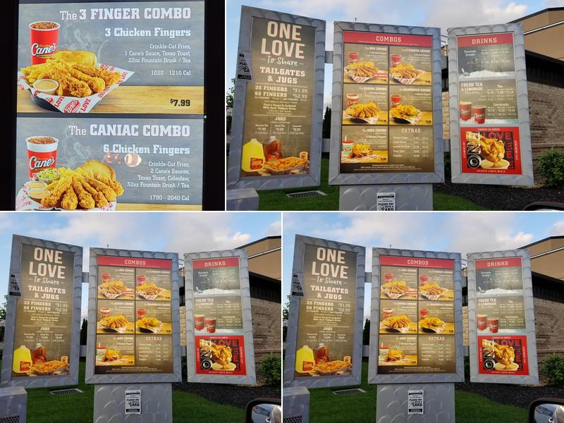 Raising Cane's Chicken Fingers Menu