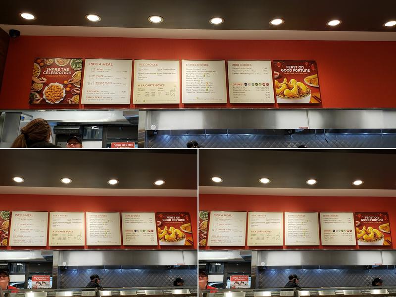Panda Express Menu