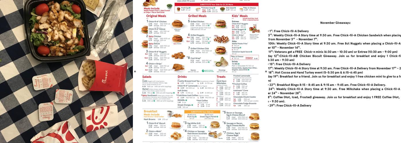 Chick-fil-A Menu