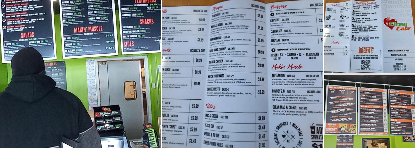 Clean Eatz Menu