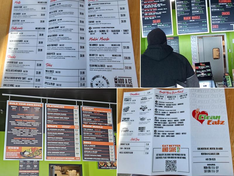 Clean Eatz Menu