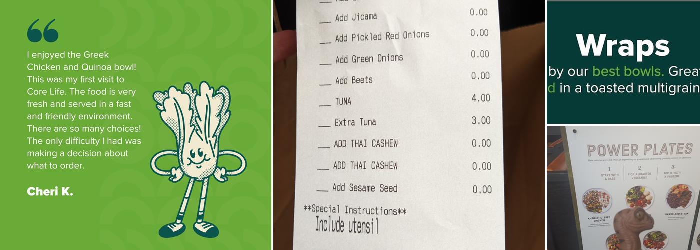 CoreLife Eatery Menu