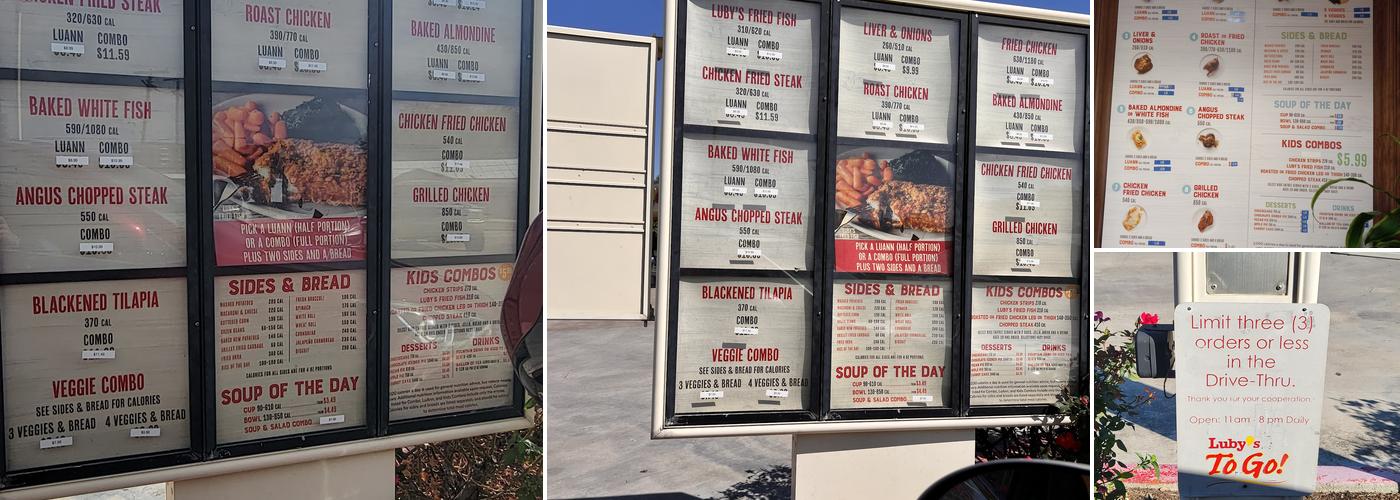 Luby's Menu