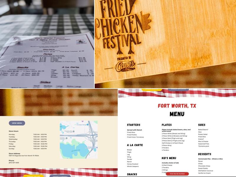 Gus’s World Famous Fried Chicken Menu
