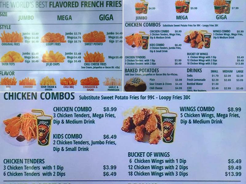 Potato Corner Menu