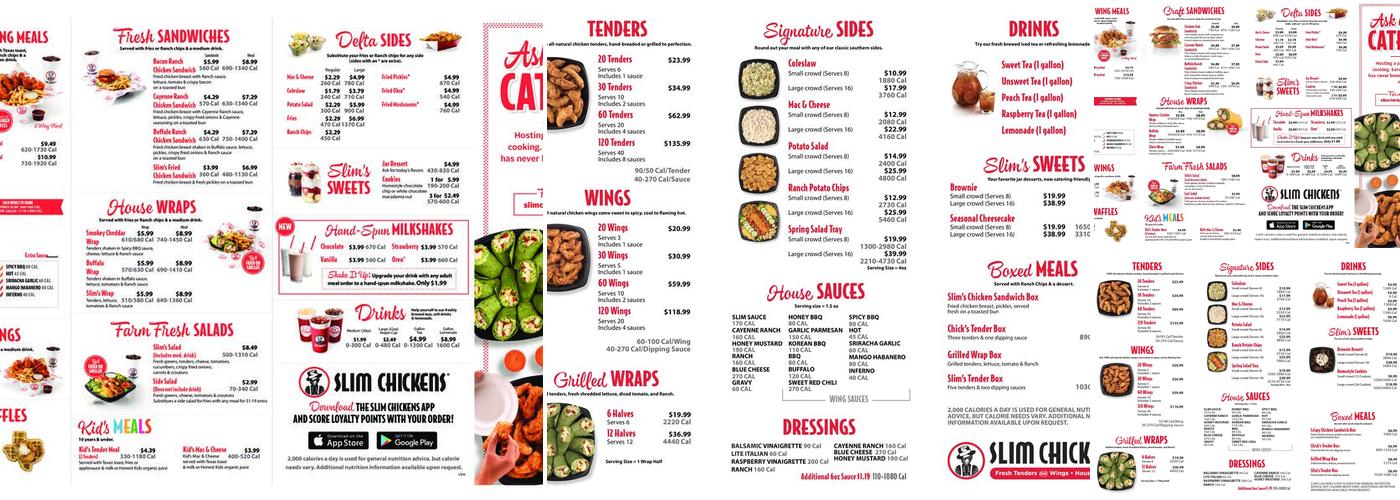 Slim Chickens Menu