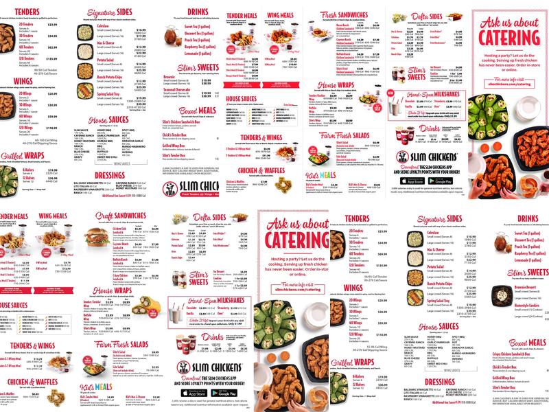 Slim Chickens Menu
