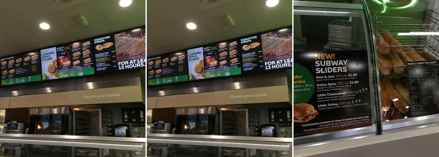 Subway Menu