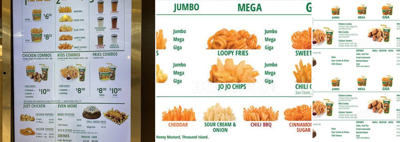 Potato Corner Menu