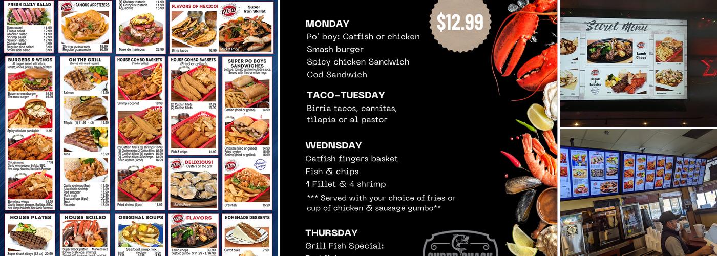 Super Shack Menu