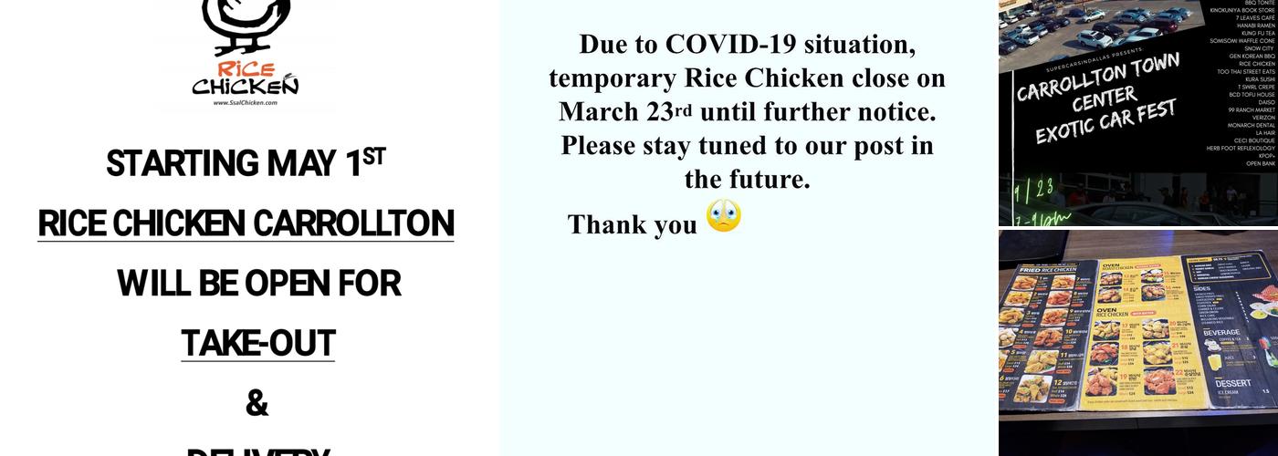 Rice Chicken Menu