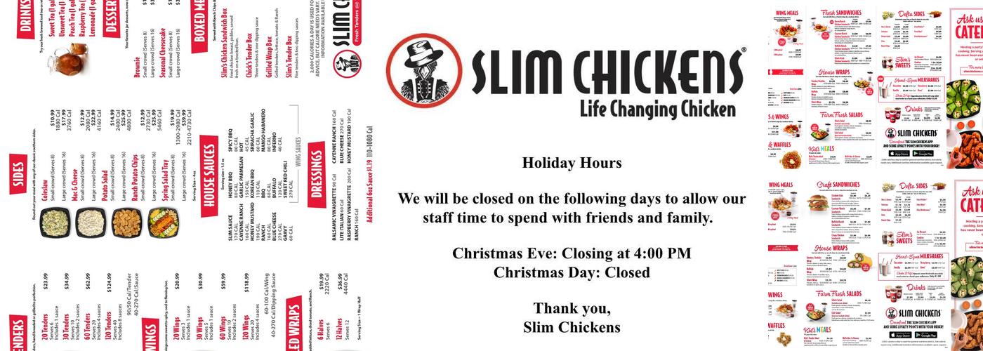 Slim Chickens Menu