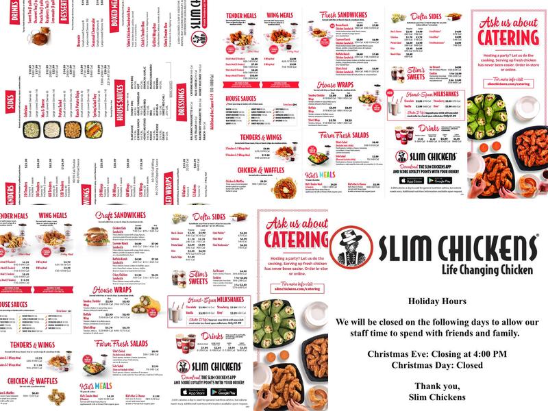 Slim Chickens Menu